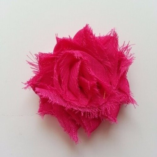 50mm  fleur tissu chabby rose fuchsia