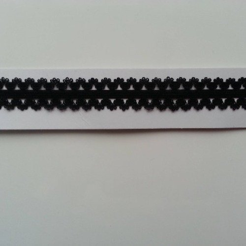 Bandeau elastique dentellé noir 