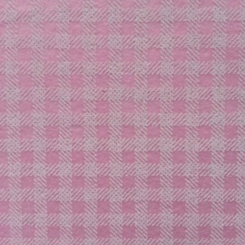 Feuille de feutrine motif carreaux 15*15cm rose et blanc 
