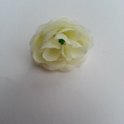 Fleur artificielle en tissu 35mm ivoire