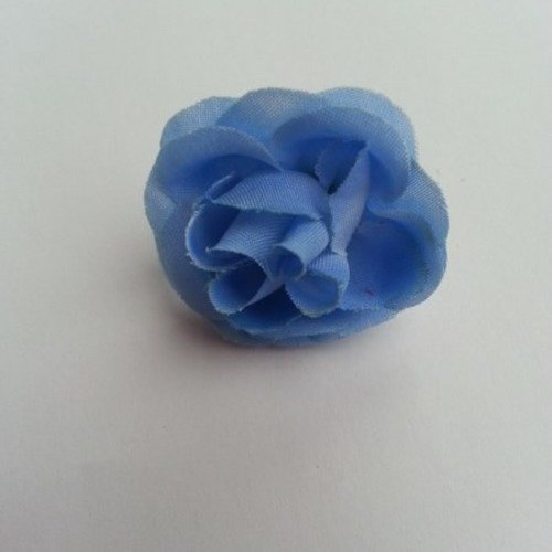 Fleur artificielle en tissu 35mm bleu