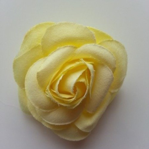 Fleur en tissu jaune 50mm 