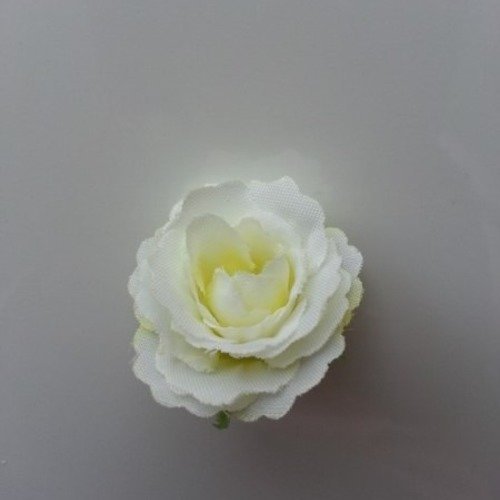 Fleur en tissu 35mm ivoire 