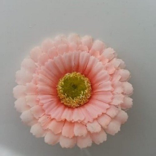 Fleur gerbera en tissu pêche abricot  50mm