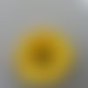Fleur gerbera en tissu jaune  50mm