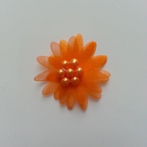 Double fleur  voile  orange 30mm