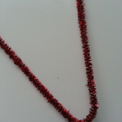 Tige de fil chenille cure pipe 0.6*30cm brillant rouge