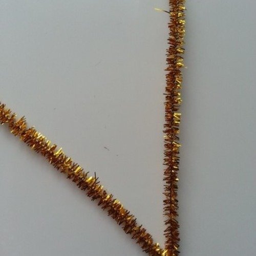 Tige de fil chenille cure pipe 0.6*30cm brillant doré or