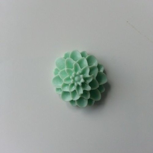 Fleur en résine 20mm vert pastel