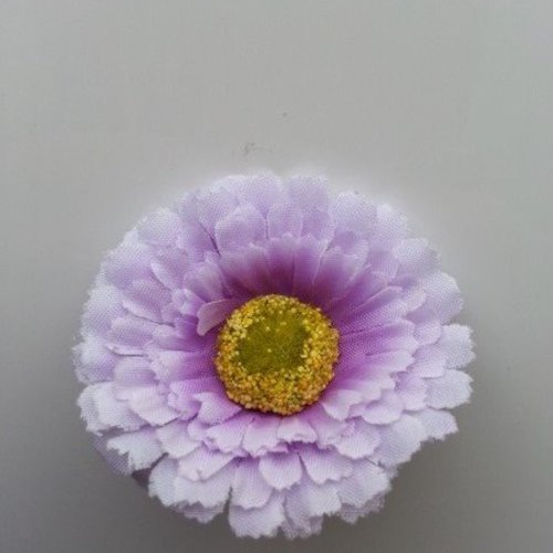 Fleur gerbera en tissu mauve  50mm