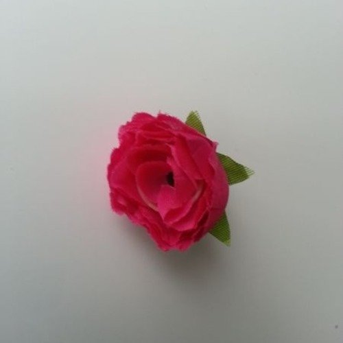 Fleur en tissu rose fuchsia  30mm