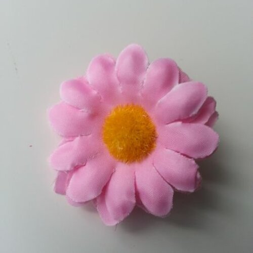 Fleur marguerite artificielle en tissu 45mm rose 
