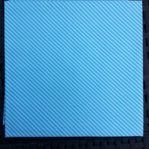 Coupon de coton rayure bleu   50*50 cm