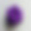 Tête de fleur satin plate 50mm violet