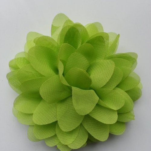 Fleur en mousseline vert 10cm