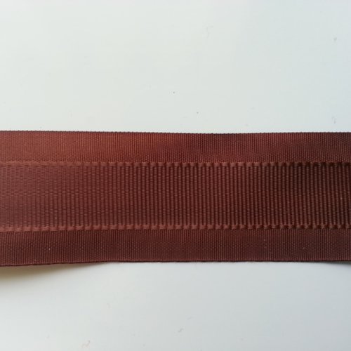 Un mètre de ruban polyester marron   25mm