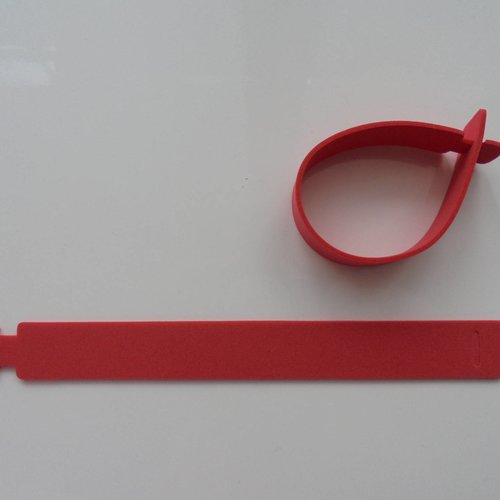 Bracelet en mousse à décorer longueur 19 cm rouge 