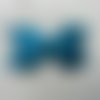 Noeud  pailleté  bleu  turquoise 90*35mm