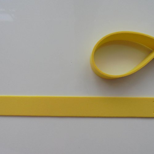 Bracelet en mousse à décorer longueur 19 cm jaune 