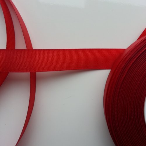 1 metre de ruban  polyester rouge bordeaux  15 mm