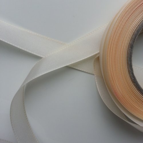 1 metre de ruban  polyester ivoire  15 mm