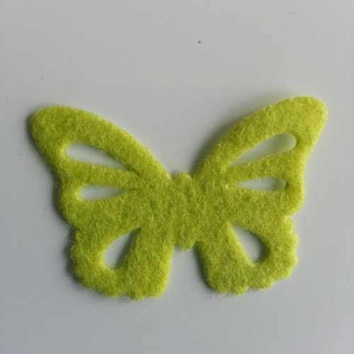 Papillon en feutrine 45*32mm vert tres clair