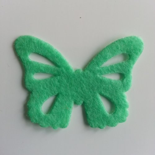 Papillon en feutrine 45*32mm vert menthe