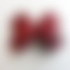 Gros noeud en simili 90*50mm bordeaux brillant