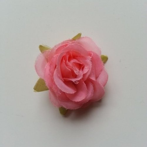 Rose en tissu rose 40mm