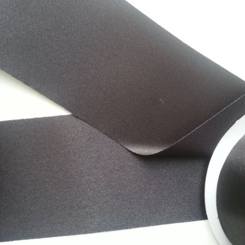 1 metre de ruban  polyester noir 64 mm