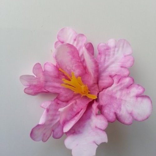 Fleur orchidée  artificielle en tissu rose 60mm