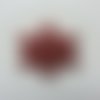 Flocon de neige etoile de noel feutrine  pailleté  40mm rouge