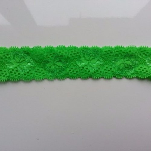 Bandeau dentelle élastique 35mm vert