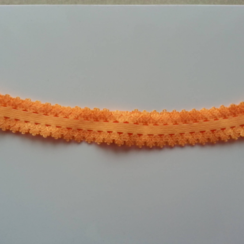 Bandeau elastique dentellé orange