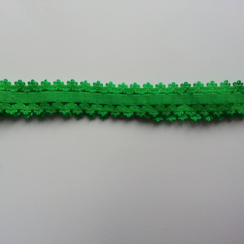 Bandeau elastique dentellé vert