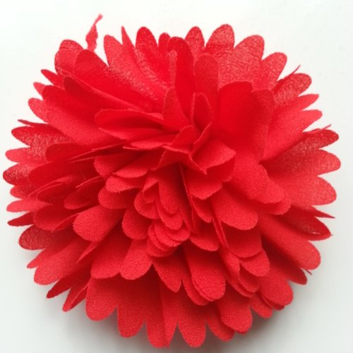 Fleur mousseline 90mm rouge