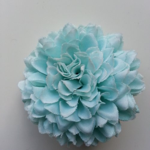Fleur  en tissu pompon 50mm bleue ciel