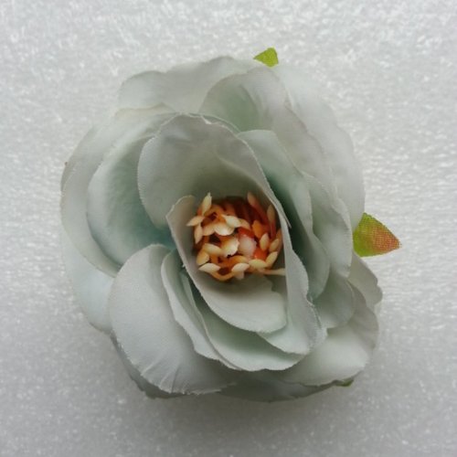 Jolie fleur artificielle en tissu de 50mm vert