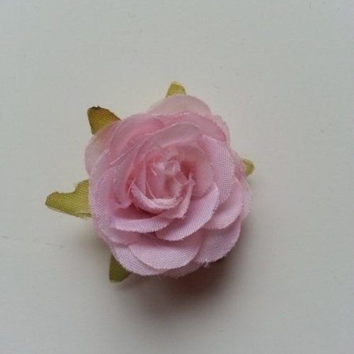 Rose en tissu rose 40mm