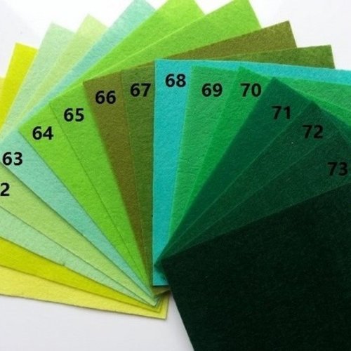 N66 feuille de feutrine unie 15*15cm vert