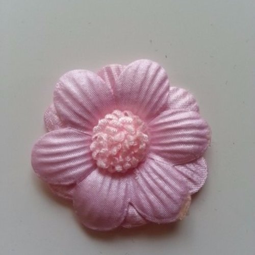 Fleur en tissu rose 45mm