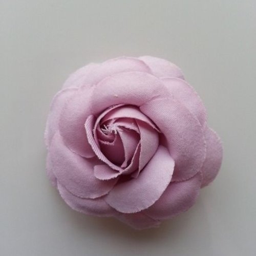 Fleur en tissu vieux rose  50mm