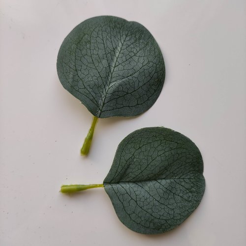 Lot de 2 feuilles artificielles 80*55mm vert
