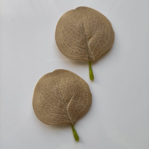 Lot de 2 feuilles artificielles 80*55mm vert clair