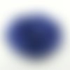 Fleur de pavot  en mousseline bleu marine 80mm