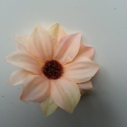 Fleur artificielle marguerite en tissu 60mm peche