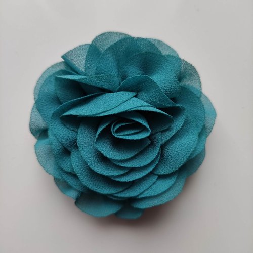 Fleur bleu  vert 70mm