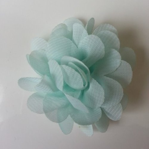 Fleur en tissu mousseline de 60mm vert pastel