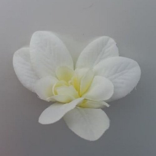 Orchidée artificielle en tissu ivoire