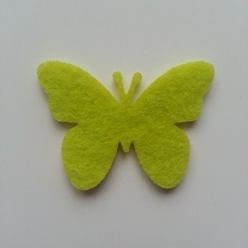 Papillon en feutrine vert 55*40mm